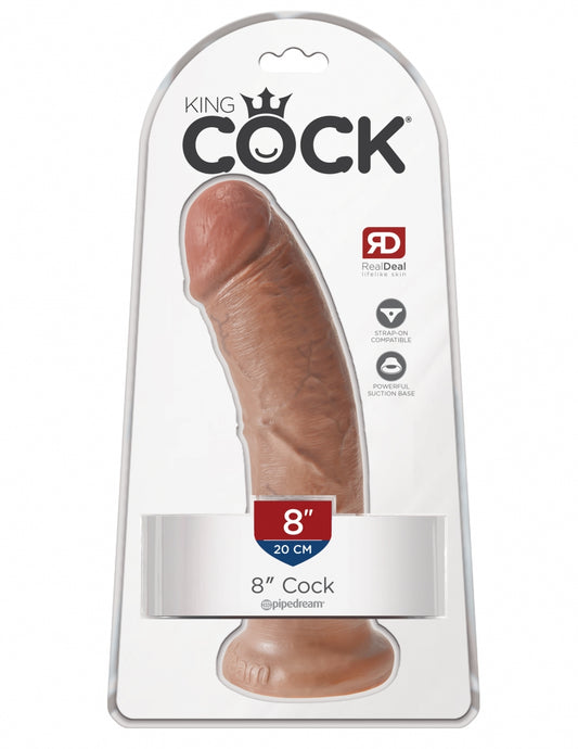 King Cock 8" Dildo Tan
