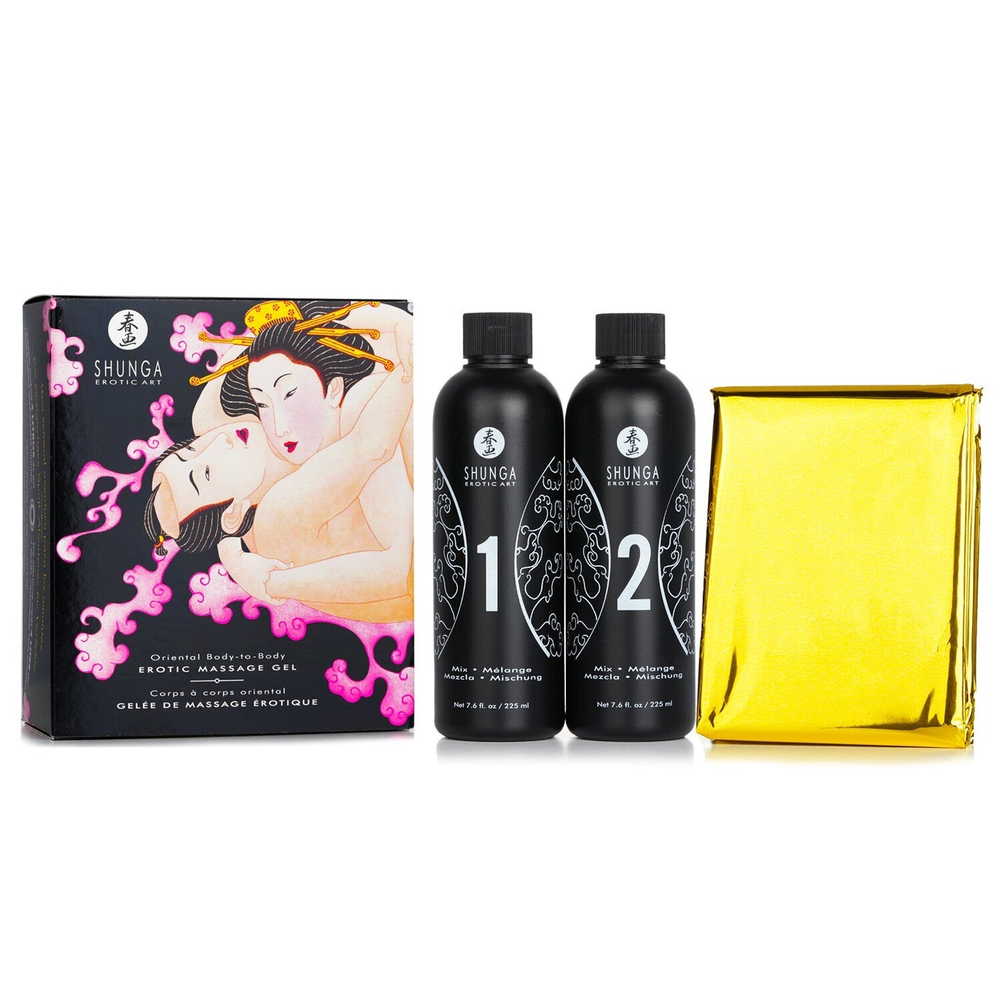 Shunga Erotic Massage Gel/Body Silde Sparkling Strawberry Wine Scent