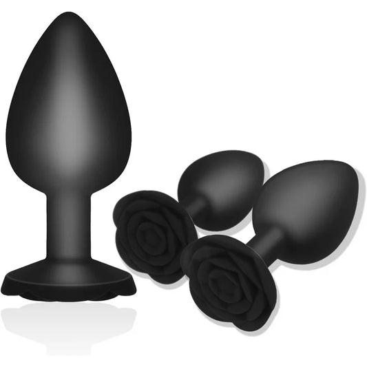 Roses Til Dawn Silicone Anal Plug set