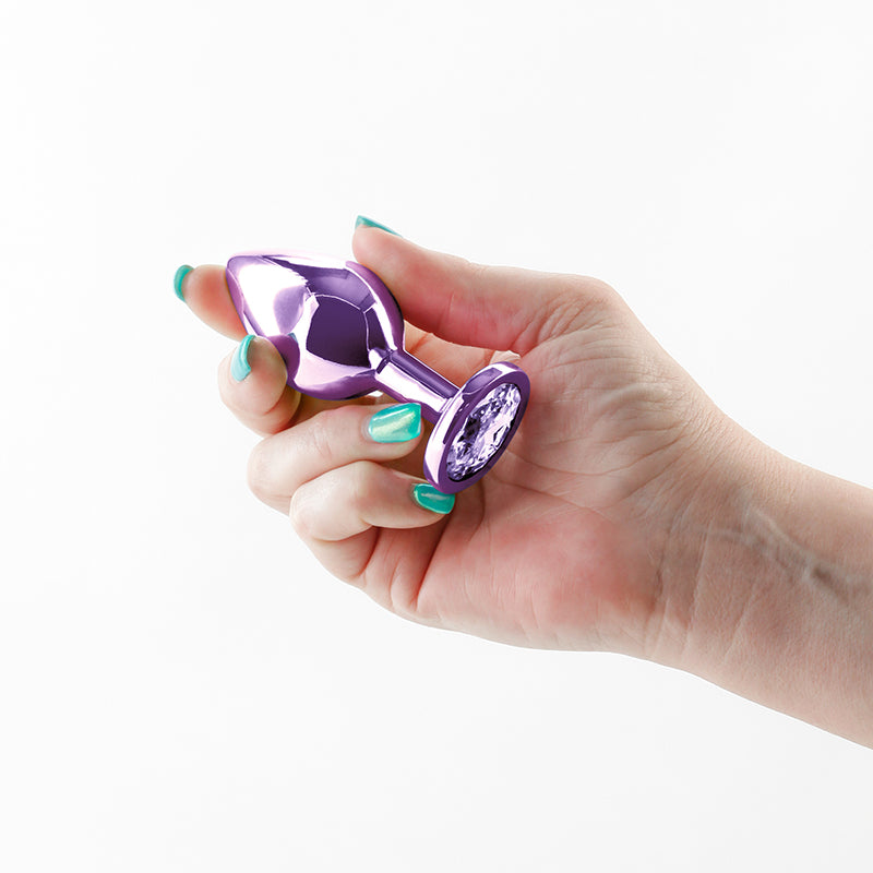 Rear Assets Metallic Medium Butt Plug - Purple