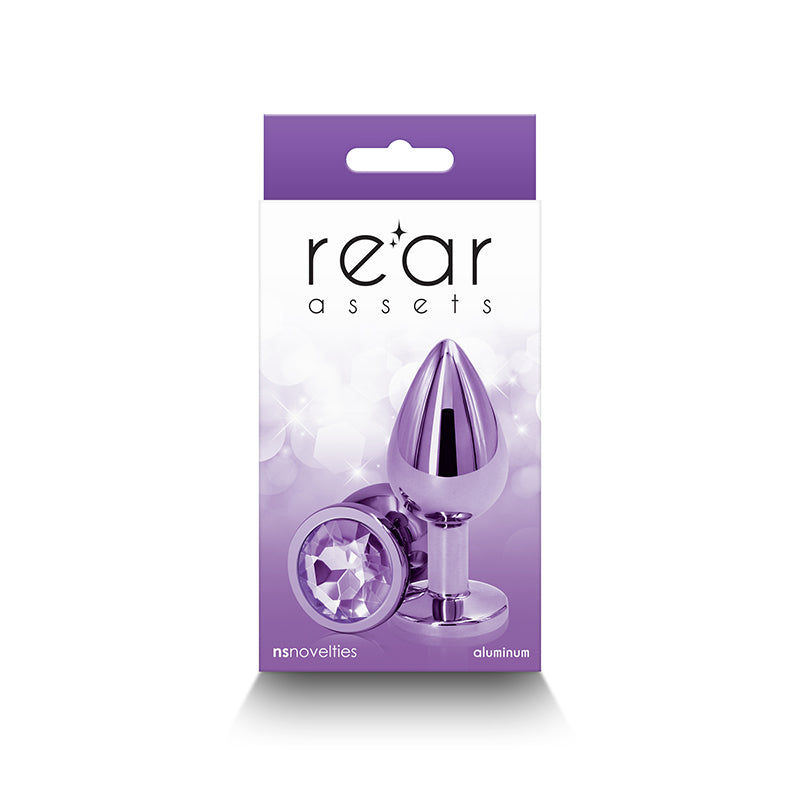 Rear Assets Metallic Medium Butt Plug - Purple