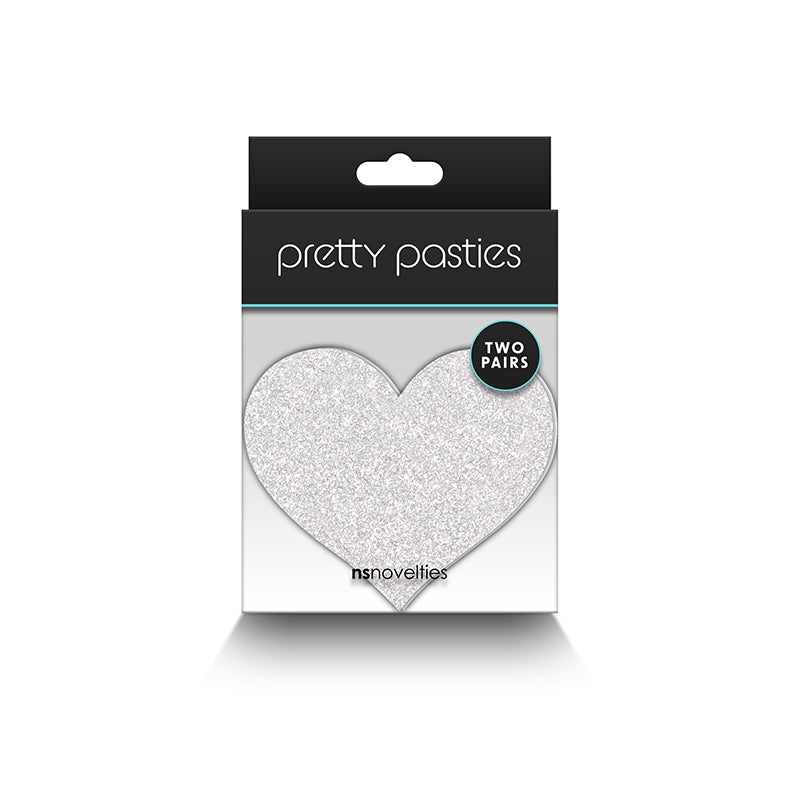 Red & Silver Glitter Hearts Pretty Pasties set of two