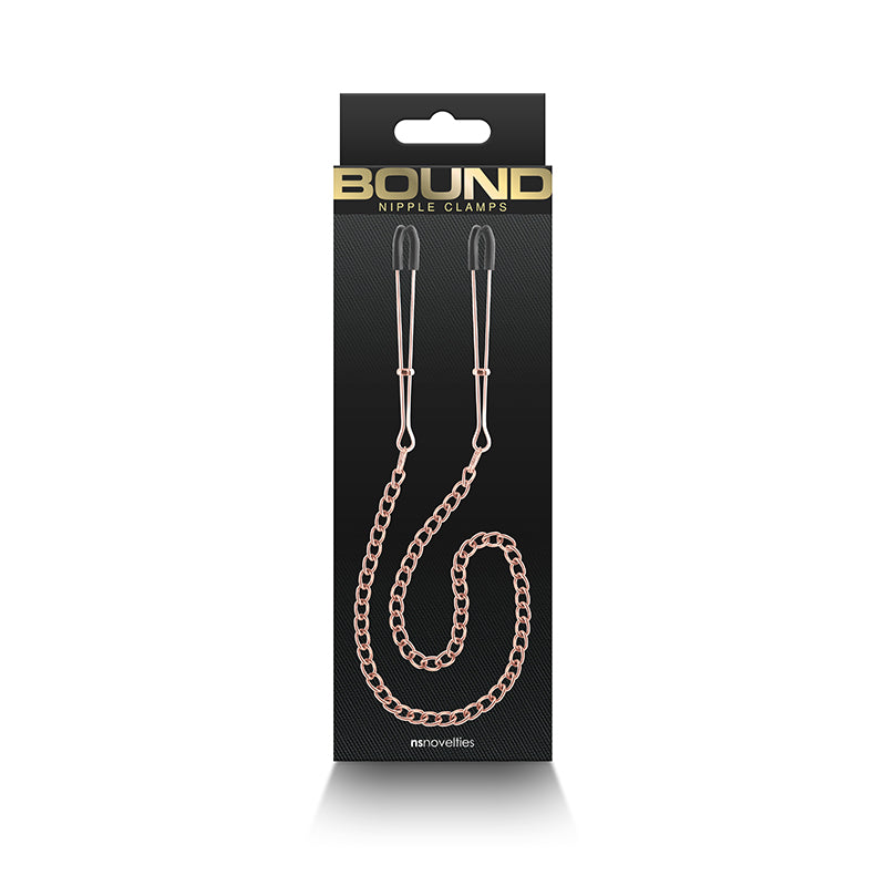 Boundless by NS Novelties Rose Gold Tweezer style nipple clamps. Buy in Toronto online or in-store
