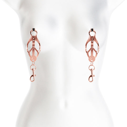 Bound by NS Novelties Butterfly Style Rose Gold Nipple Clamps. Buy in Toronto online or in-store