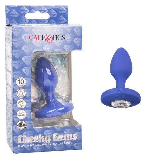 Cheeky Gems™ Medium Rechargeable Vibrating Probe - Blue Buy in Toronto online or in-store