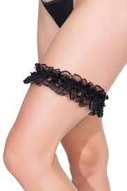 Lace Garter with Satin Bow Detail