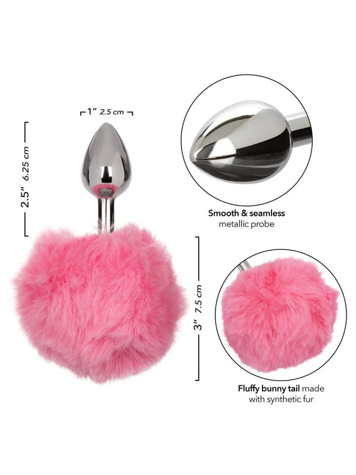 Running Wild Bunny Tail Anal Plug in Pink or White