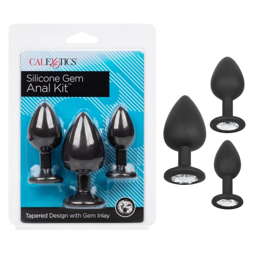 Silicone Gem Anal Plug Training Kit