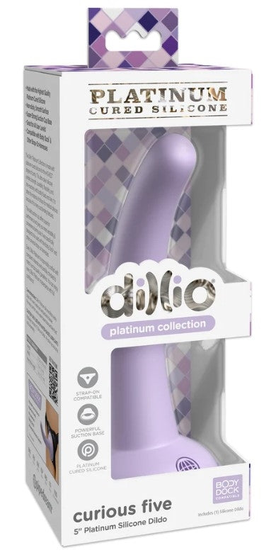 Dillio Curious Five 5 Inch Platinum Collection Silicone Dildo