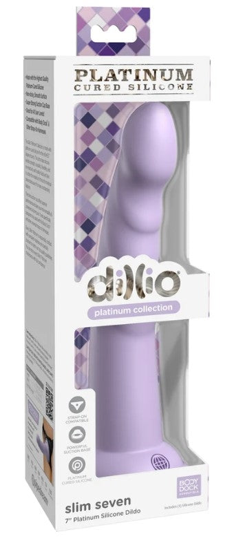 Dillio Slim Seven 7 inch Platinum Collection Silicone Dildo