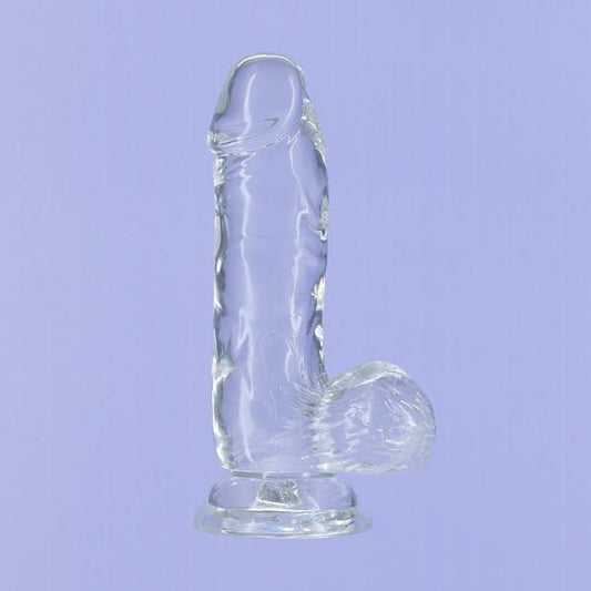 Crystal Addiction Clear 6" Dong (Free Bullet Vibrator Included!)