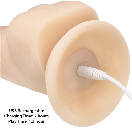 Naked Addiction Rotating and Vibrating Dong with Remote Control