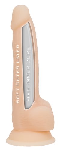 Naked Addiction 8" Silicone Dong with bonus mini vibe