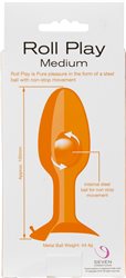 Roll Play Silicone Butt Plug-Medium