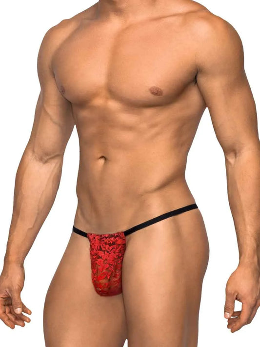 *NEW* Male Power Red Lace Posing Pouch