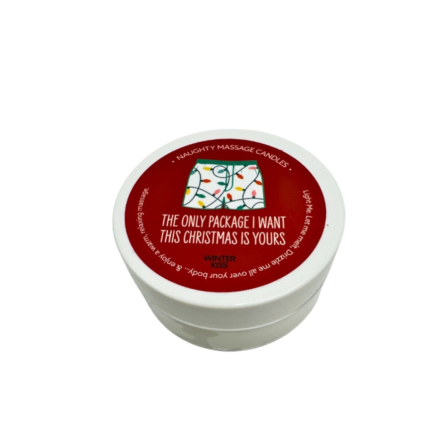 Holiday Mini Massage candle "The Only Package I Want This Christmas is You" Buy in Toronto online or in-store