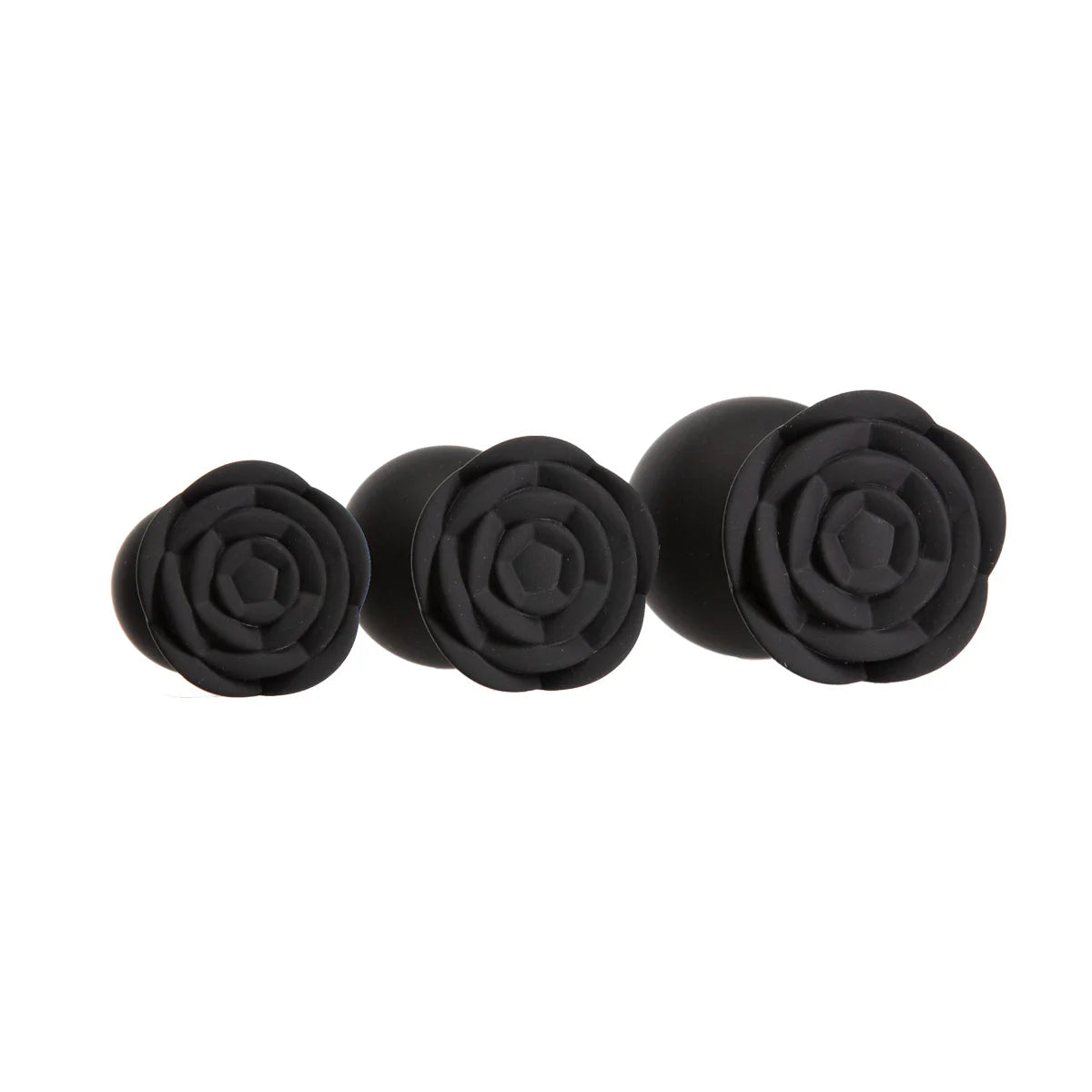 Roses Til' Dawn 3 Piece Silicone Anal Plug Set