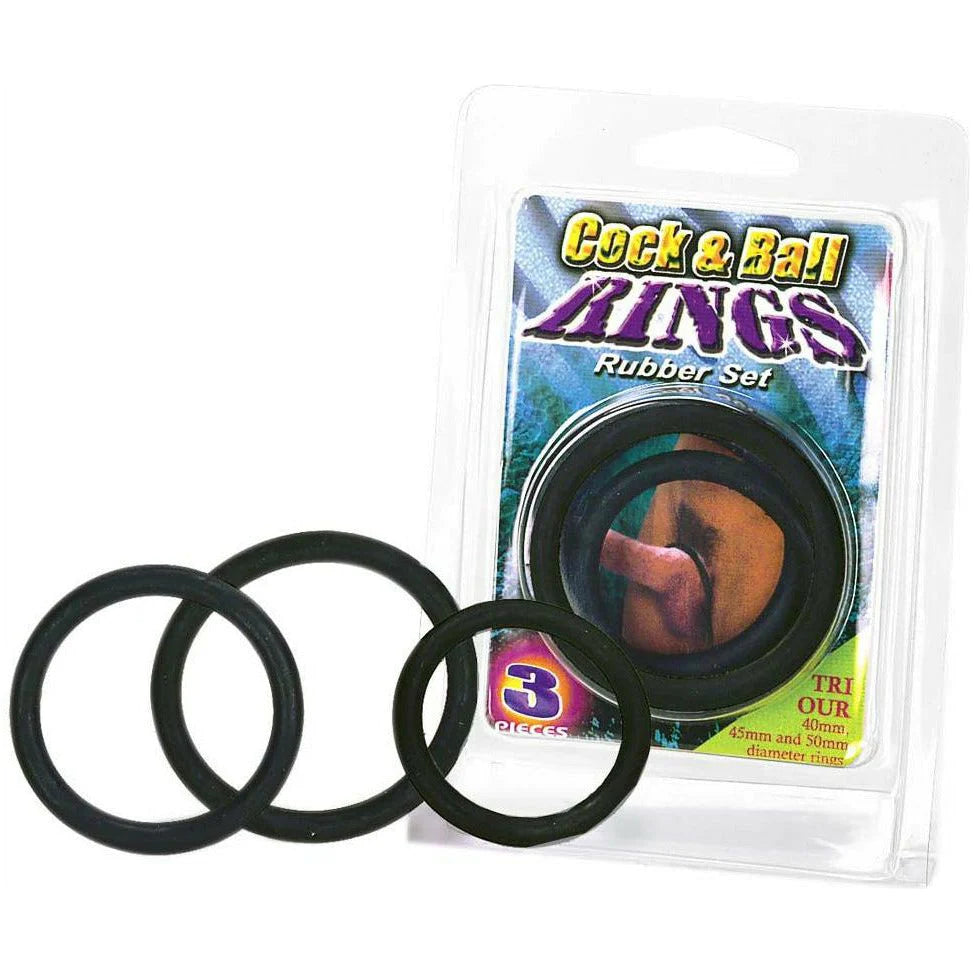 Cock & Ball Rubber Cock Ring Set