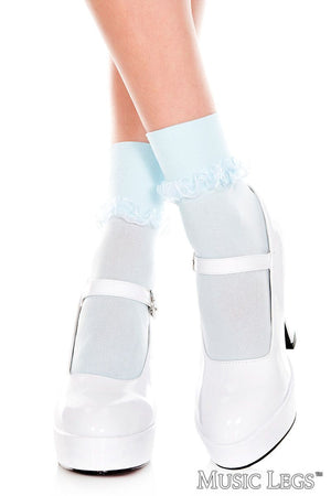 Ankle Hi Sock with Ruffle Trim