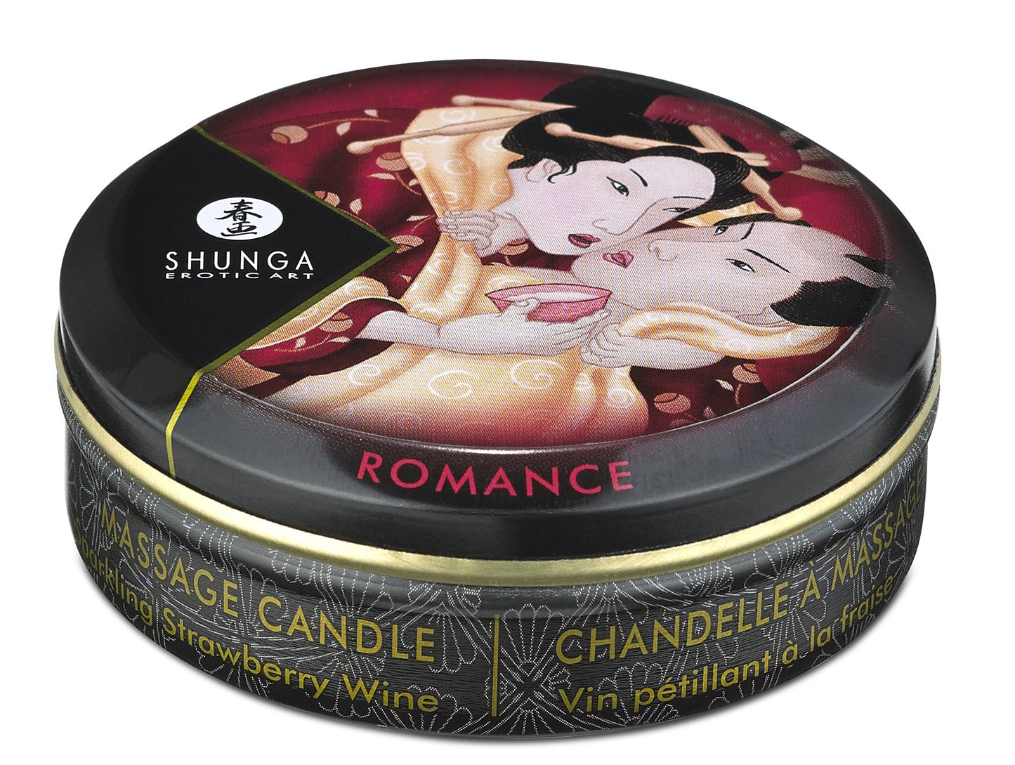 Romance Mini Massage Candle Sparkling Strawberry Wine Scent