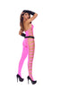 Deep V Opaque Bodystocking in Black or Pink