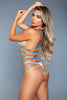 Be Wicked Rainbow Bare It All Two Piece Bodystocking
