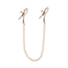 Boundless by NS Novelties Rose Gold Nipple Clamps with Faux Pearl Strand Buy in Toronto online or in-store