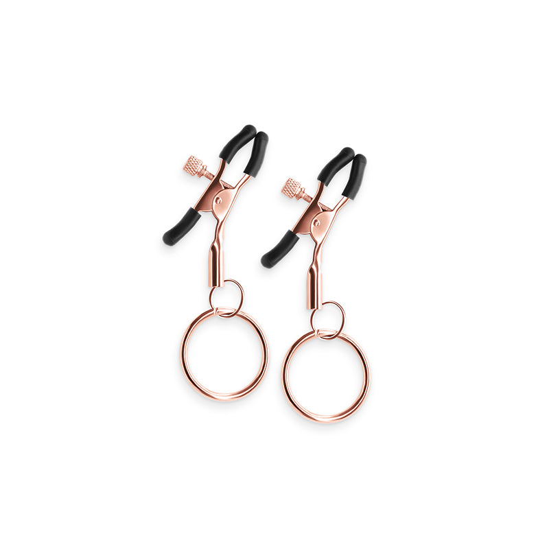 *New* "Bound" Rose Gold Nipple Clamps with Rings