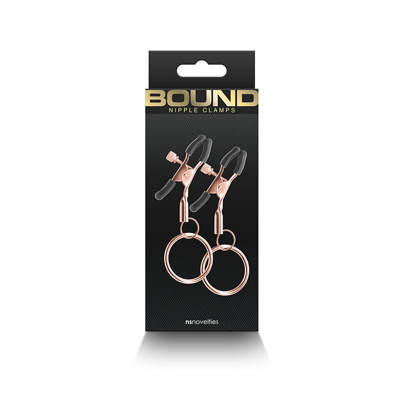 *New* "Bound" Rose Gold Nipple Clamps with Rings