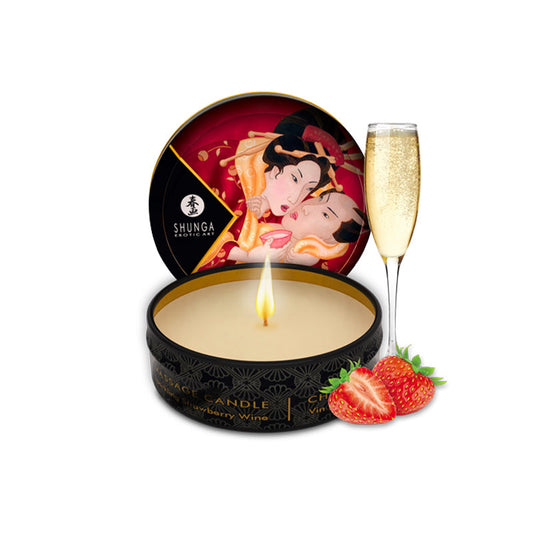 Romance Mini Massage Candle Sparkling Strawberry Wine Scent