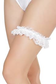 Lace Garter with Satin Bow Detail