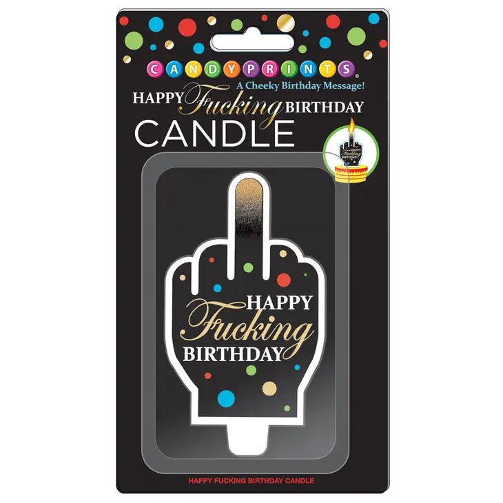 Happy Fucking Birthday Middle Finger Candle