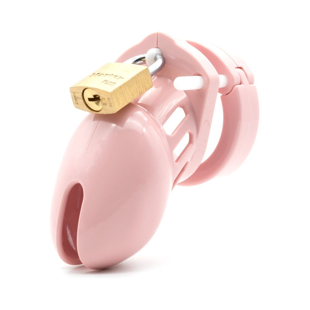 CB-6000S Male Chastity Device Kit 2 1/2" Pink Cage with Spacers