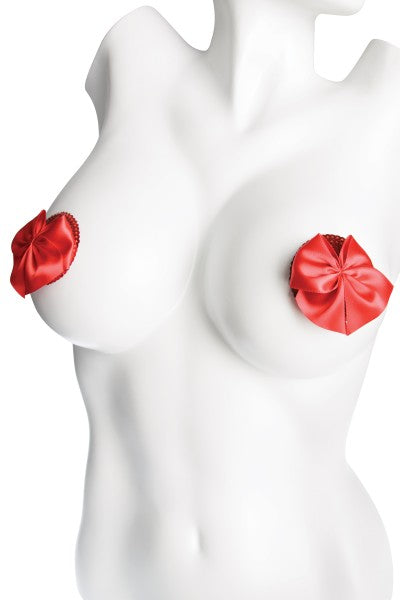 Red Sequin Pasties with Satin Bow