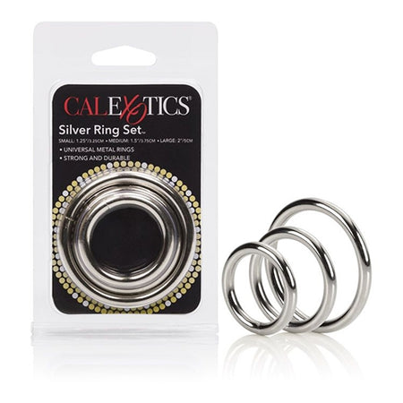 Silver Metal Ring Set