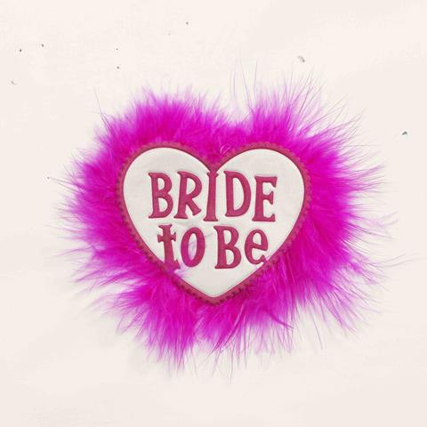 Bride to Be Heart Button