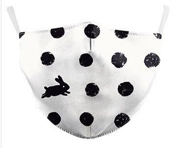 Rabbit Polka Dot Fun Face Mask