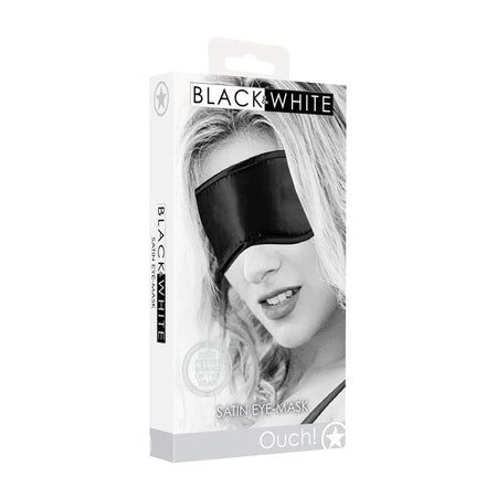 Black & White Satin Eye Mask