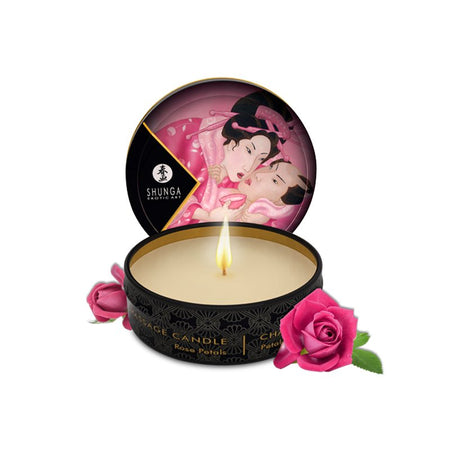Shunga Aphrodisia Rose Petals Scented Mini Massage Candle