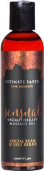 Intimate Earth Aromatherapy Massage Oil -120ml/4oz, Cocoa Bean and Goji Berry "Sensual"