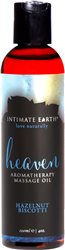 Intimate Earth Aromatherapy Massage Oil - 120ml/4oz, Hazelnut Biscotti "Heaven"