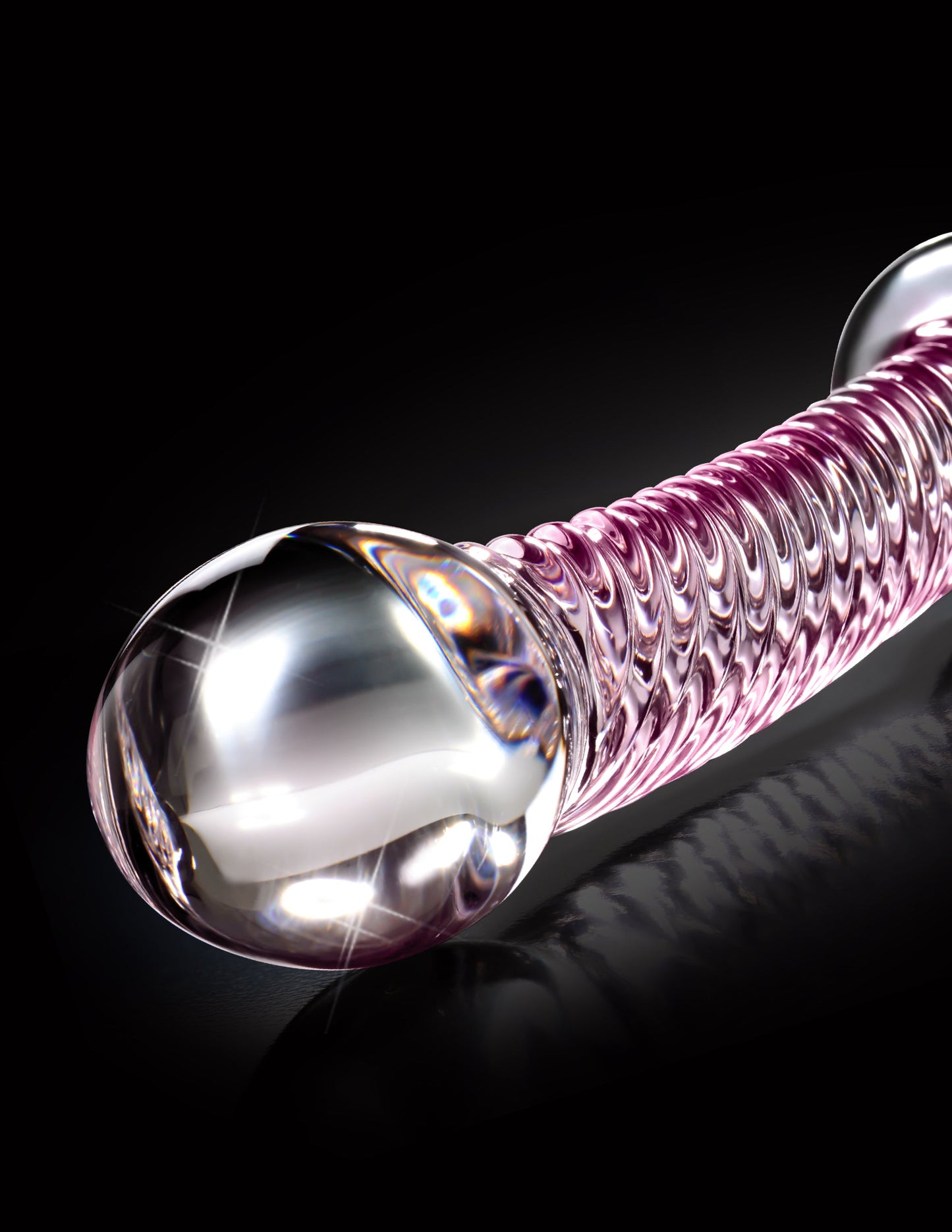 Icicles Pink Glass Dildo 6.75"