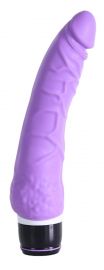 7" Silicone Classic Vibrator - Purple